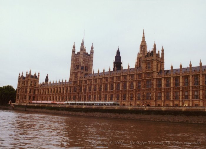 Rearward portion, Houses of Parliament, London
