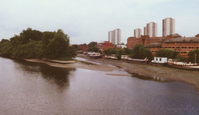 Thames at low tide, near Kew, England