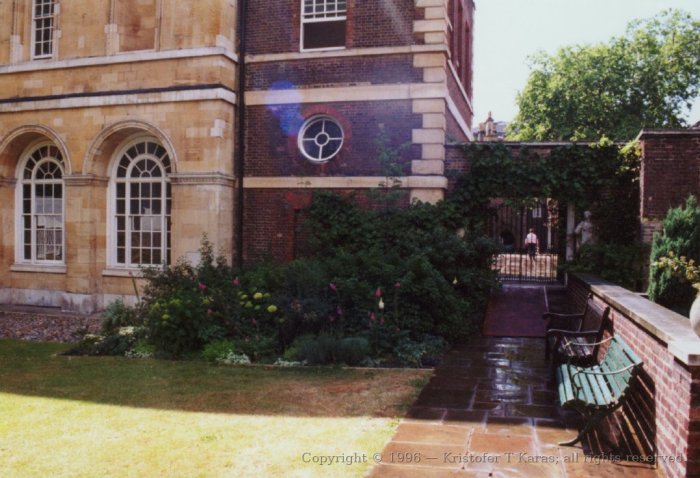 Buildings beside the churchyard garden, Westminster Abbey, London