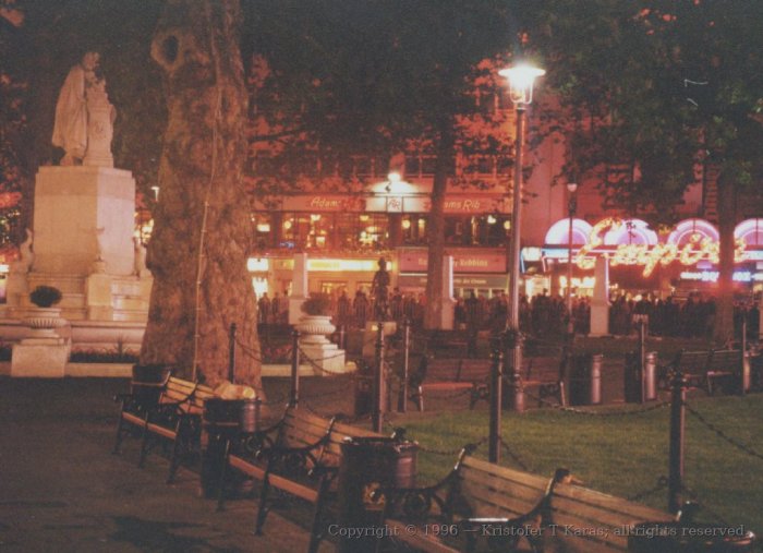 Leicester Square at night, London