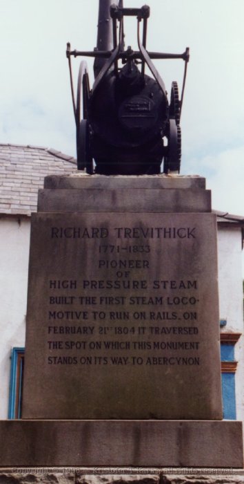 Monument to Richard Trevithick, Merthyr Tydfil, Wales