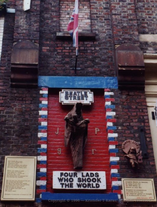Lady Madonna plaque, Liverpool, England