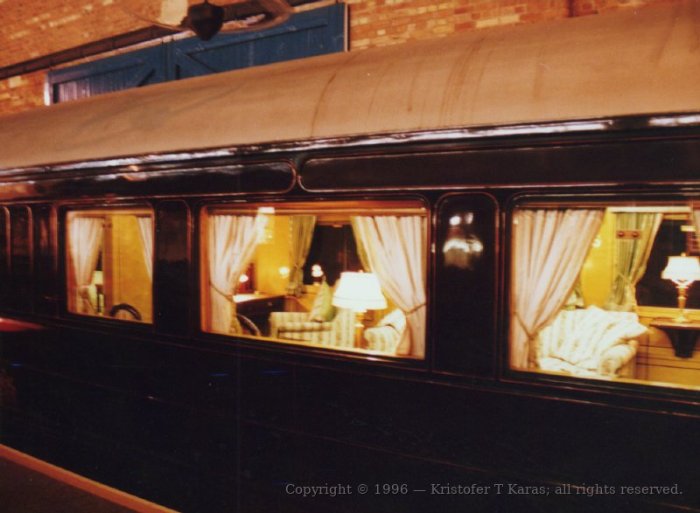 Early carriage, Train of State, National Railway Museum, York, England