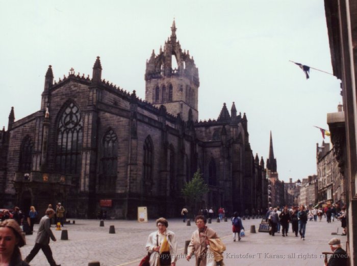 Stone church on the hill towards Edinburgh Castle, Scotland