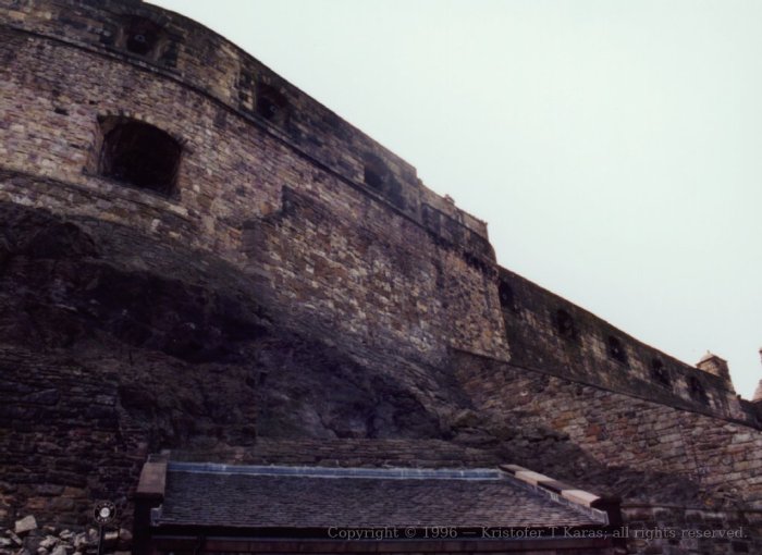 Looking at Edinburgh Castle from the approach road; Scotland