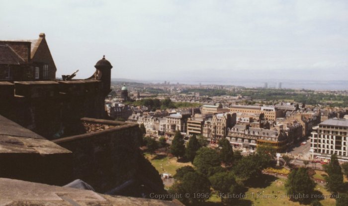Countryside near Edinburgh as seen from the castle; Scotland