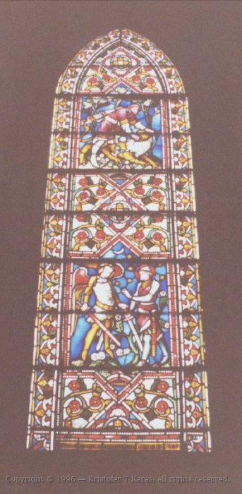 Stained glass window inside Christ's Church, Dublin