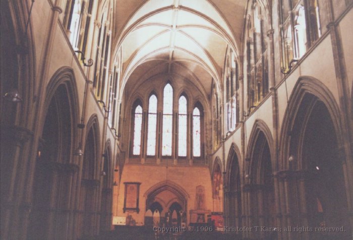 Nave of Christ's Church as seen from the choir, Dublin