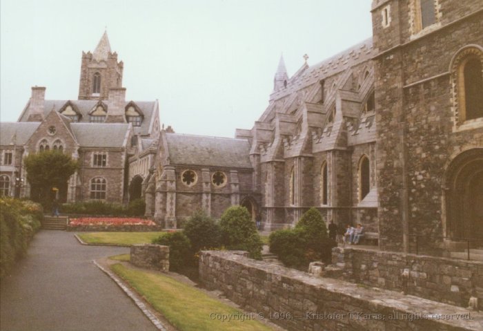Outside on the grounds of Christ's Church, Dublin