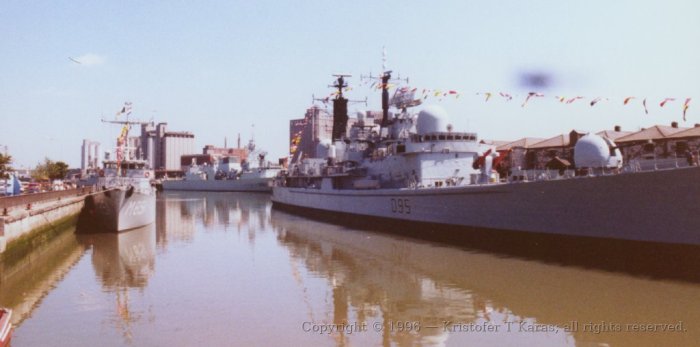 Ships M851 and D95 in Cork City harbor, Ireland