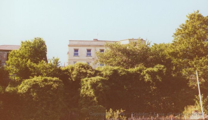 Houses on hill adjacent Cork station, Ireland