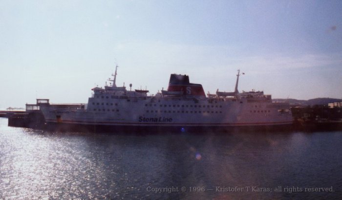 Conventional Stenna-Line ferry at D&uacute;n&nbsp;Laoghaire, Ireland