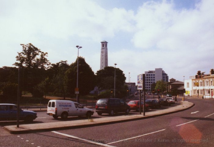 Southampton, with civic tower in background, England