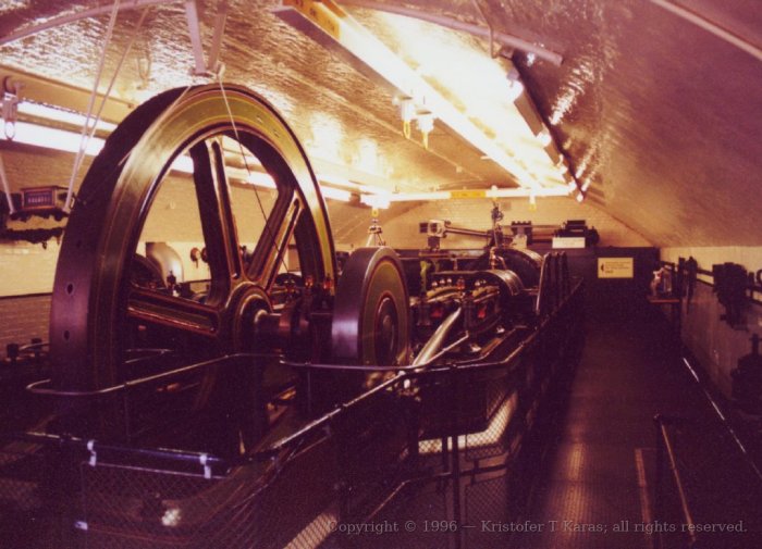 Disused hydraulic pumping engine, Tower Bridge, London