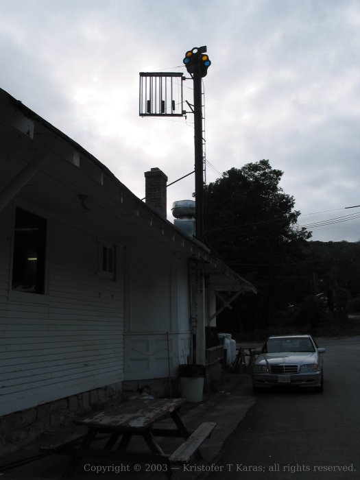 Gilbertville Station showing semaphore mast