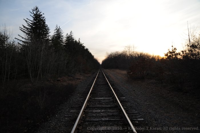 The tracks of the W&N are seen here dimly exposed