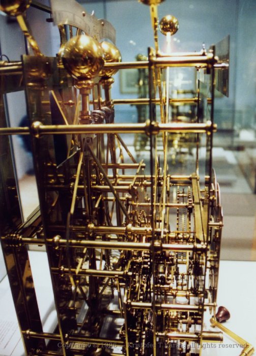 Harrison Clock mechanism detail, Royal Observatory, Greenwich, England