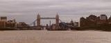 Looking upstream along the Thames towards Tower&nbsp;Bridge; London
