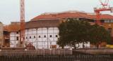 Shakespeare's "Globe Theatre", nearing completion, London