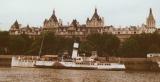 Permanently-moored riverboat, the Thames, London