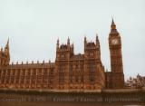 Houses of Parliament and tower, riverboat view, London