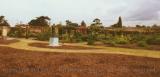 Garden with arbour, Royal Botanical Gardens, Kew, England