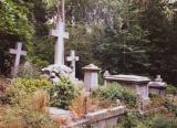 Assorted grave markers, Highgate Cemetery, Highgate, London