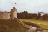 The Keep, with moat and landscaping, Cardiff Castle, Wales