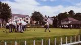 Older residents enjoy some friendly sport, Merthyr Tydfil, Wales