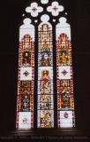 Stained glass detail, York Minster, England