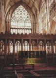 One of three altars inside York Minster, England