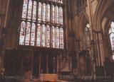 The tiny altar at the head end, York Minster, England