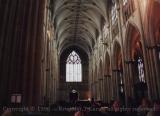 Nave, as seen from Bridge, York Minster, England