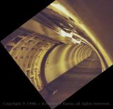 Rotationally corrected photograph, Greenwich foot tunnel, London