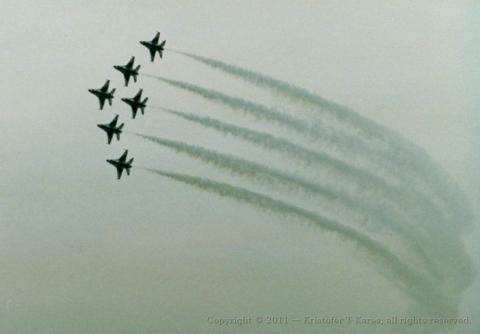 An image from a Hanscom AFB air show in the late 1980s