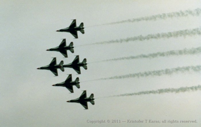 An image from a Hanscom AFB air show in the late 1980s