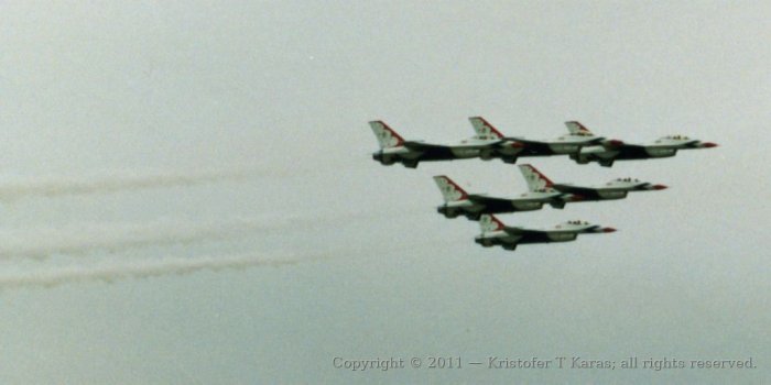 An image from a Hanscom AFB air show in the late 1980s