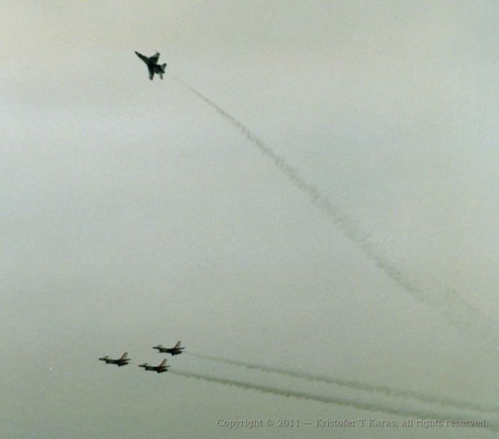 An image from a Hanscom AFB air show in the late 1980s