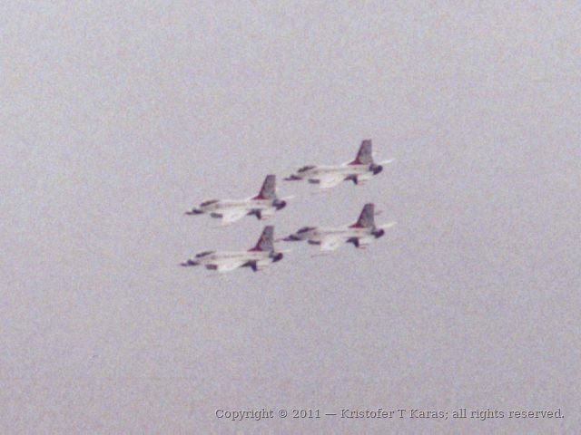 An image from a Hanscom AFB air show in the late 1980s