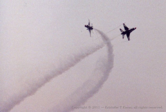 An image from a Hanscom AFB air show in the late 1980s